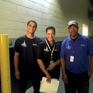 Myriam and janitorial services staff