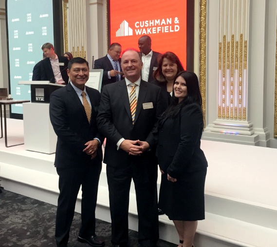 C&W Services was at the NYSE alongside Cushman & Wakefield for the IPO.