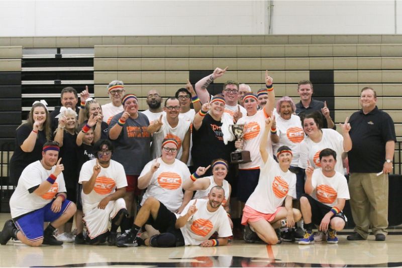 CW Services gets involved on the campus of Connors State College by organizing a charity basketball game.