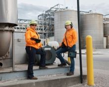 Two C&W Services female maintenance employees post at Cargill site
