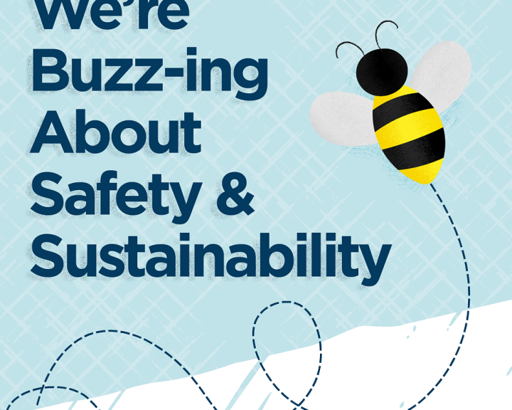 We're Buzzing About Safety & Sustainability Graphic