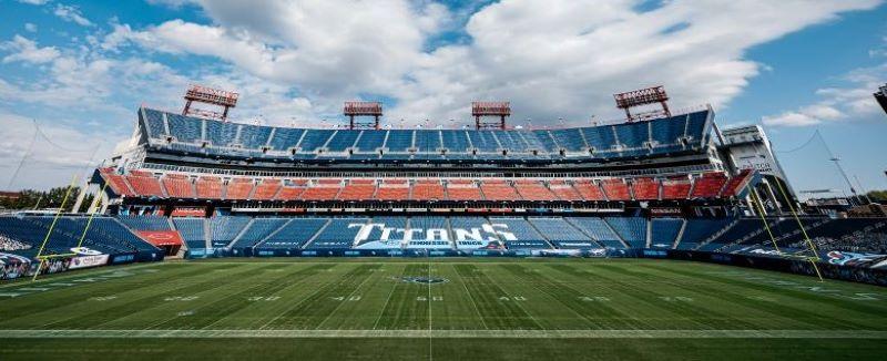 The tennessee titans stadium in tennessee.