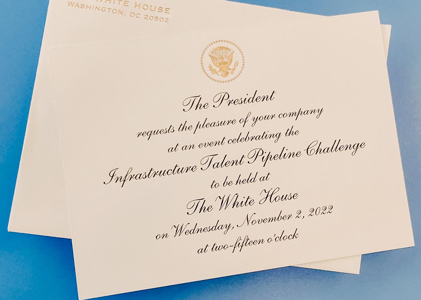 President obama's invitation to the white house.