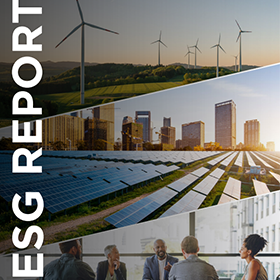 The cover of the esg report.